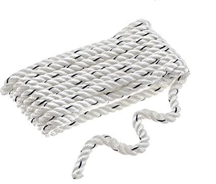 Nylon Dock Line, 3-Strand Twisted - White - Image 2