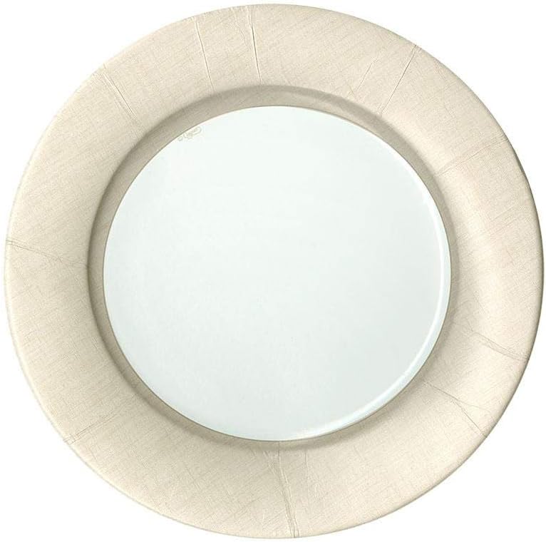 Caspari Linen Border Round Paper Plates - 8 pc. - Image 5