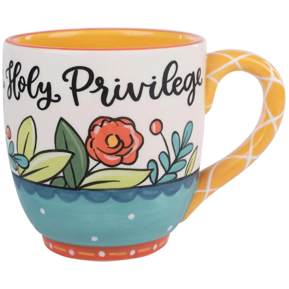 Glory Haus Ceramic "A Mom is a Holy Privilege" Mug - 16 oz. - Image 2