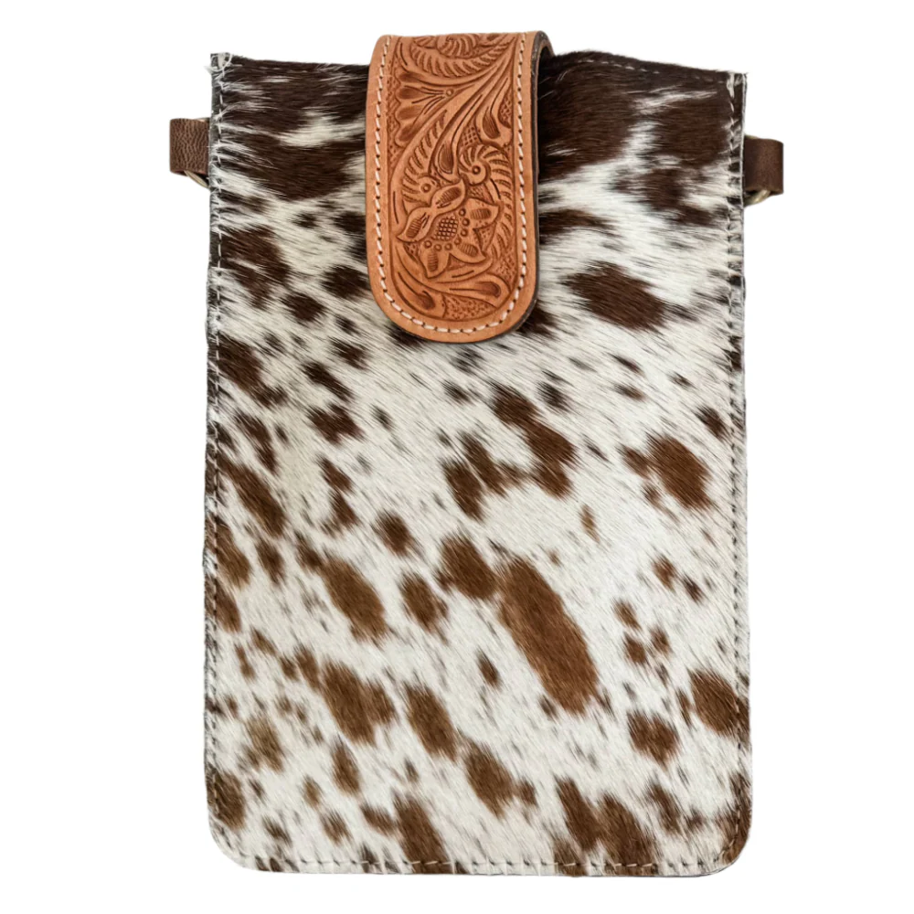 Boho Ranch Haydee Crossbody Cowhide Phone Bag - Image 2