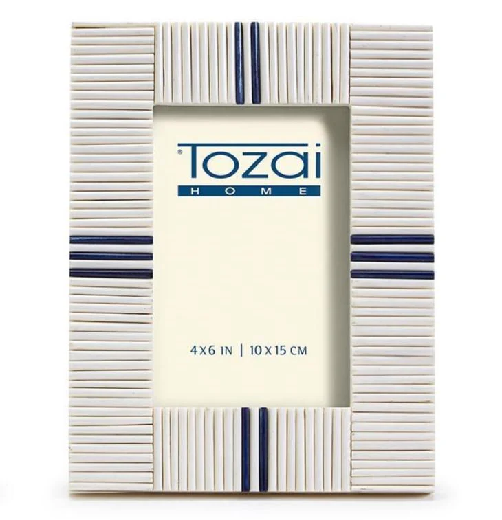 Bone & Inlaid Lapis Photo Frame - Image 2