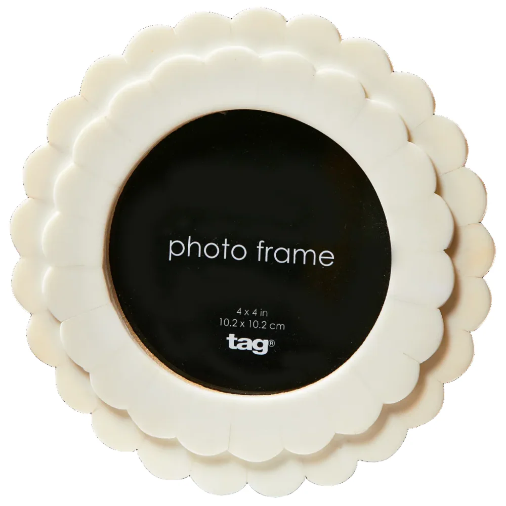 TAG Scalloped White Resin Photo Frames - Image 2