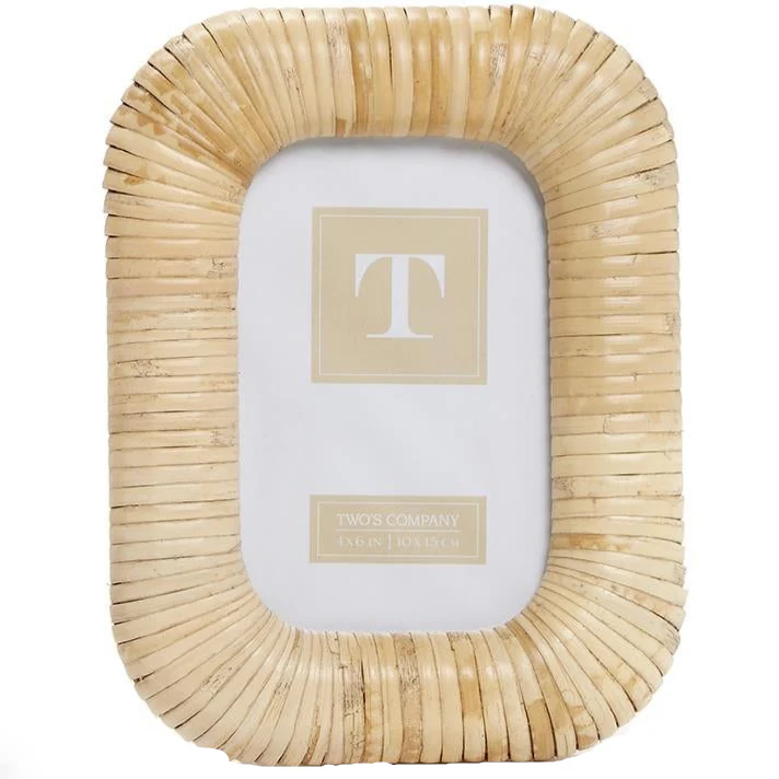Woven Rattan Rounded Edge Photo Frame - Image 2