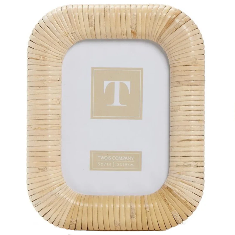 Woven Rattan Rounded Edge Photo Frame - Image 3