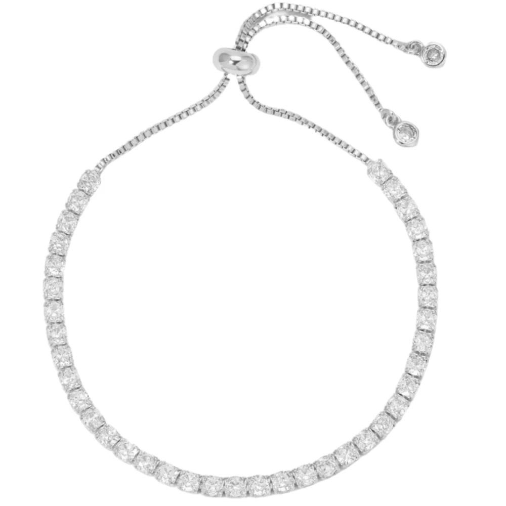 Splendid Iris Rhinestone Pulley Tennis Bracelet - Image 2