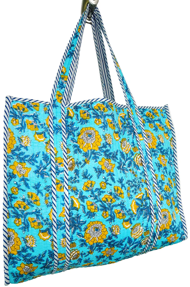 Folklore Couture Quilted Cotton Totes - 17.5" x 17.5" - Image 10