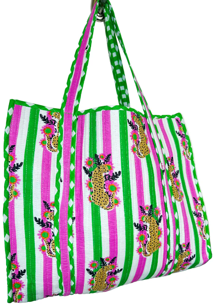 Folklore Couture Quilted Cotton Totes - 17.5" x 17.5" - Image 12