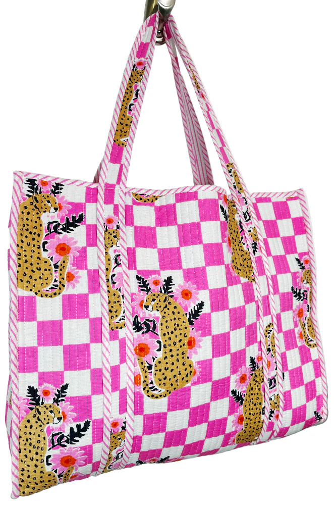 Folklore Couture Quilted Cotton Totes - 17.5" x 17.5" - Image 13