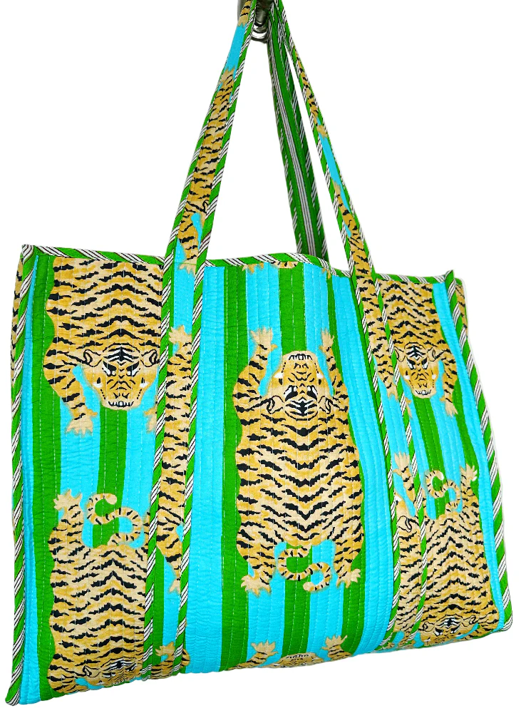 Folklore Couture Quilted Cotton Totes - 17.5" x 17.5" - Image 14