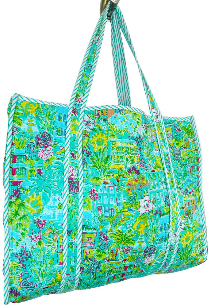 Folklore Couture Quilted Cotton Totes - 17.5" x 17.5" - Image 15