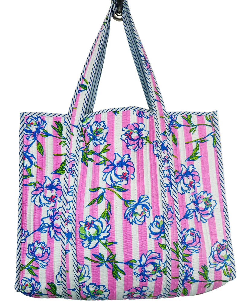 Folklore Couture Quilted Cotton Totes - 17.5" x 17.5" - Image 18