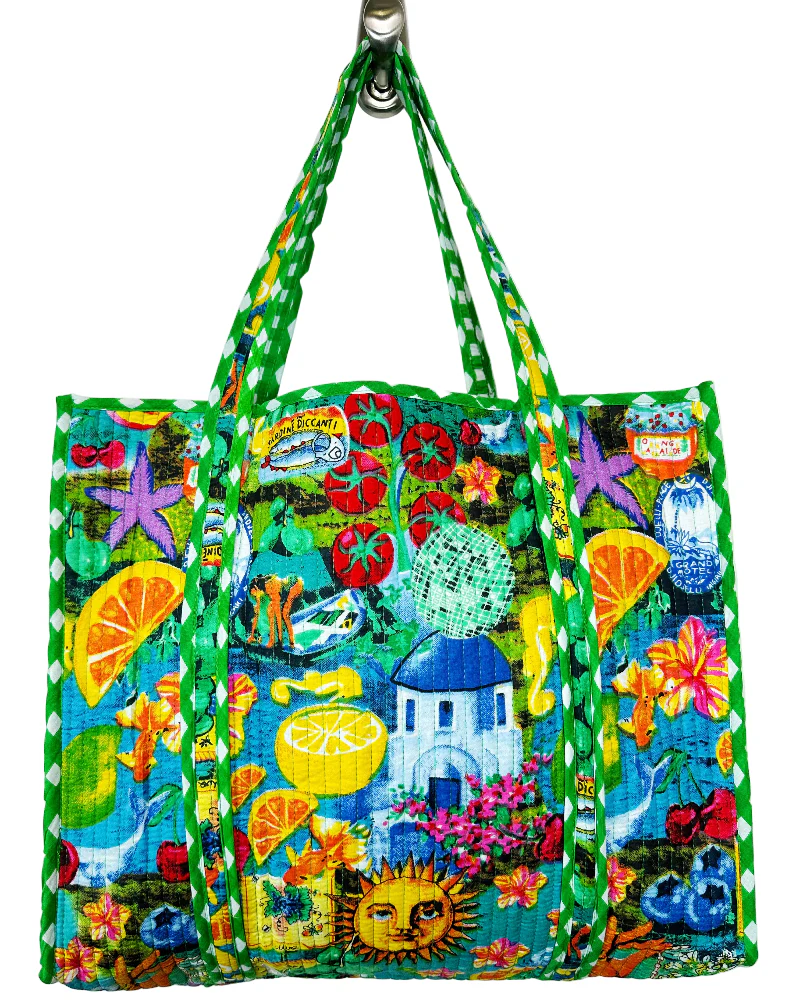 Folklore Couture Quilted Cotton Totes - 17.5" x 17.5" - Image 19