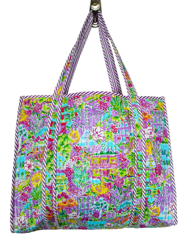 Folklore Couture Quilted Cotton Totes - 17.5" x 17.5" - Image 20