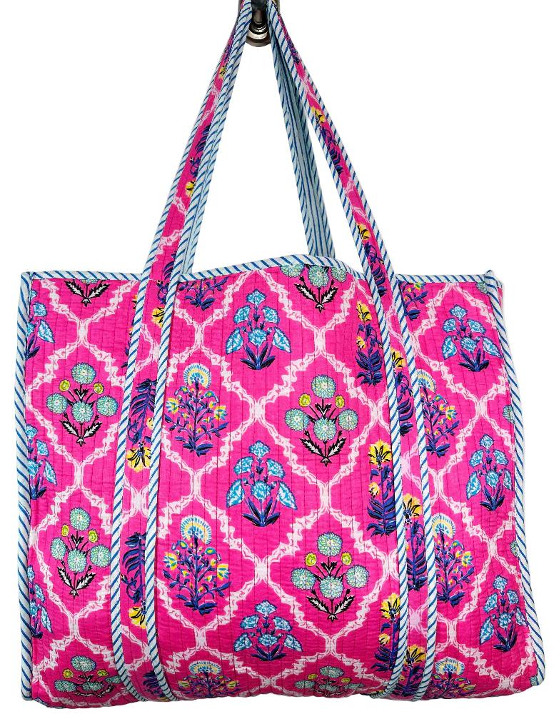 Folklore Couture Quilted Cotton Totes - 17.5" x 17.5" - Image 21