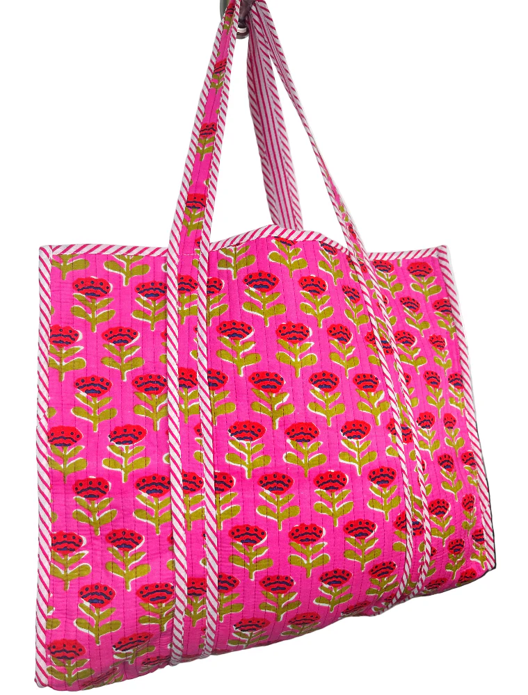 Folklore Couture Quilted Cotton Totes - 17.5" x 17.5" - Image 22