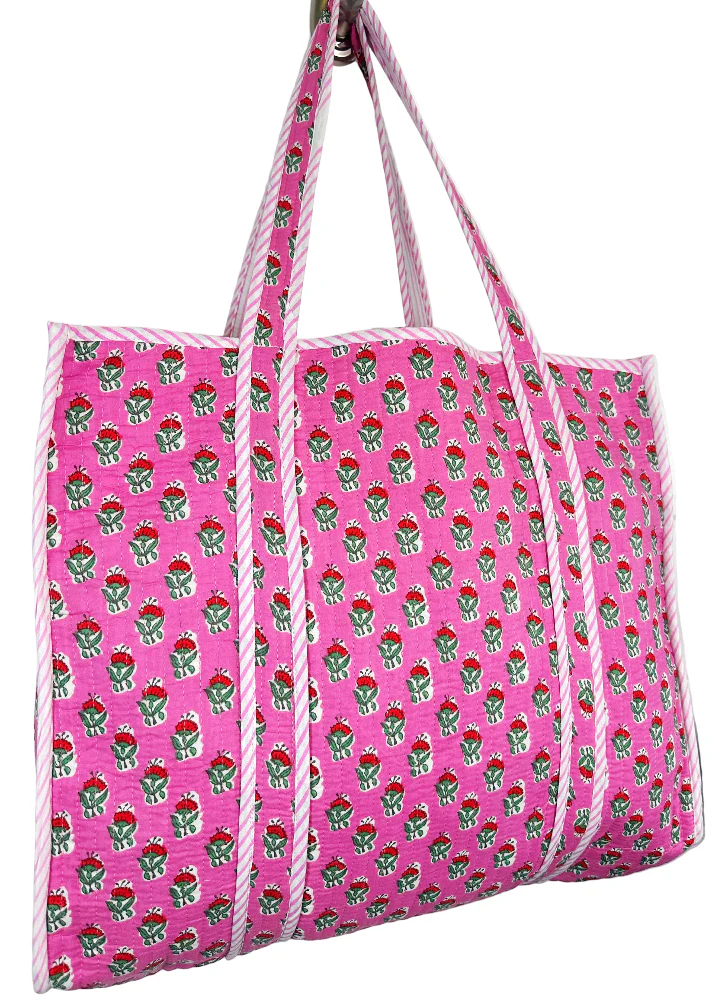 Folklore Couture Quilted Cotton Totes - 17.5" x 17.5" - Image 23