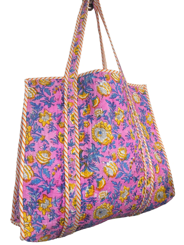Folklore Couture Quilted Cotton Totes - 17.5" x 17.5" - Image 24