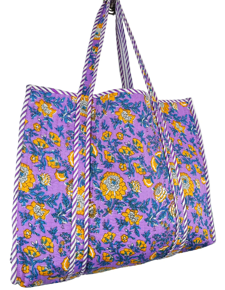 Folklore Couture Quilted Cotton Totes - 17.5" x 17.5" - Image 25
