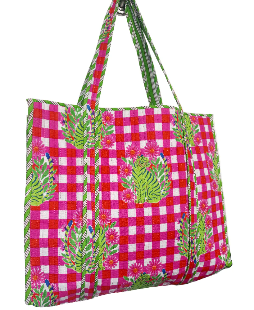 Folklore Couture Quilted Cotton Totes - 17.5" x 17.5" - Image 26