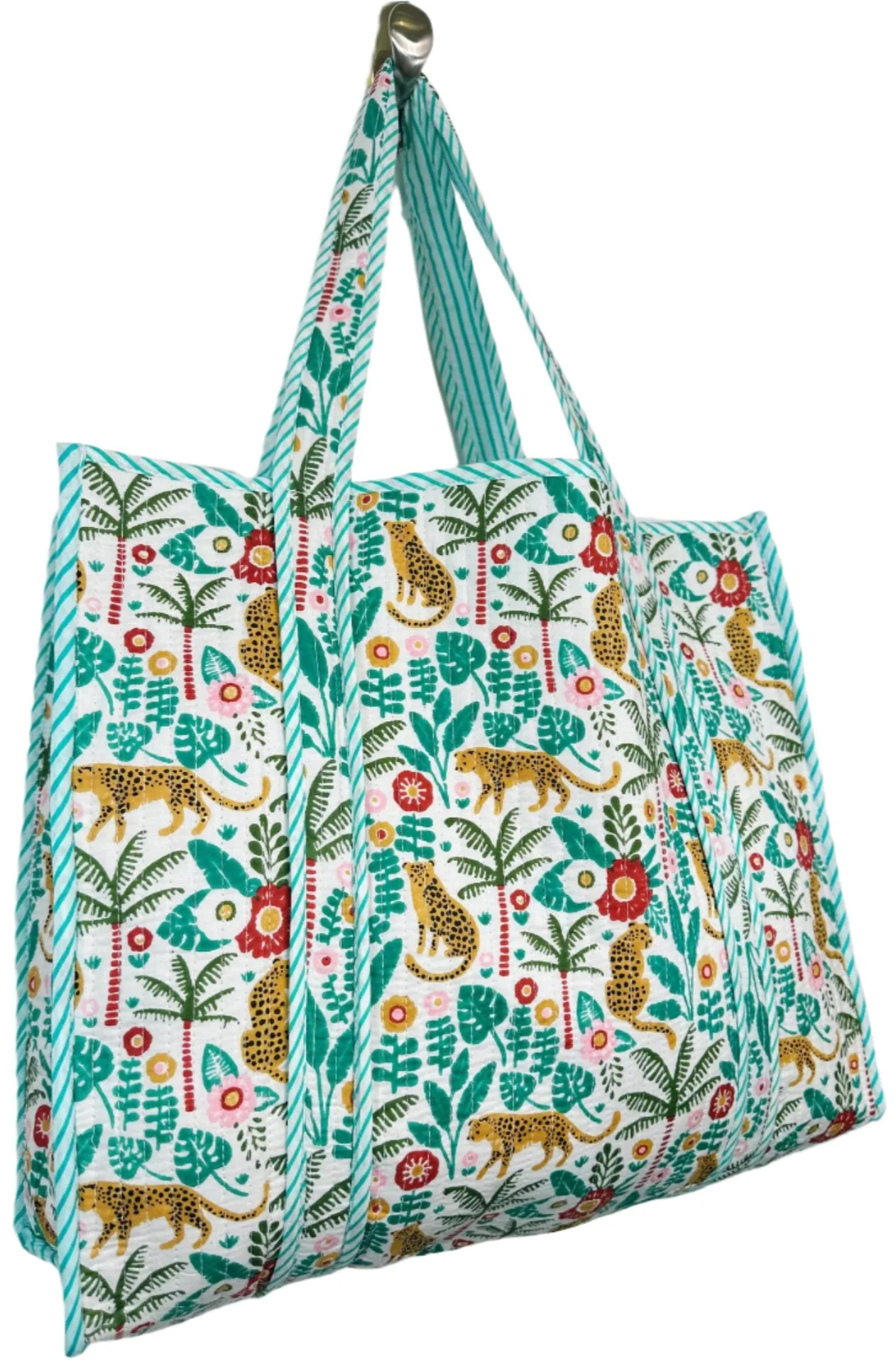 Folklore Couture Quilted Cotton Totes - 17.5" x 17.5" - Image 5