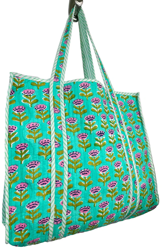 Folklore Couture Quilted Cotton Totes - 17.5" x 17.5" - Image 9