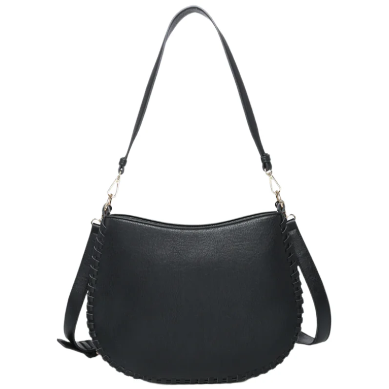 Jen & Co. Raquel Whipstich Vegan Leather Crossbody Saddle Bag - Image 4