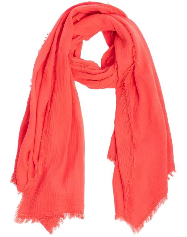 Saachi Cotton Fringed Light Scarves - 39" x 71" - Image 2