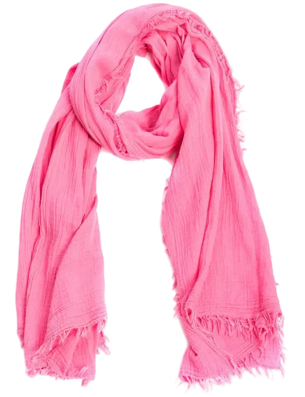 Saachi Cotton Fringed Light Scarves - 39" x 71" - Image 3