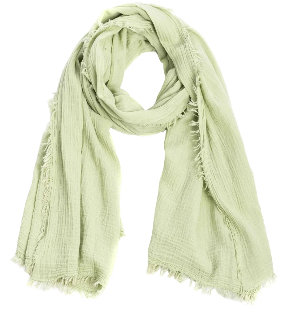 Saachi Cotton Fringed Light Scarves - 39" x 71" - Image 4
