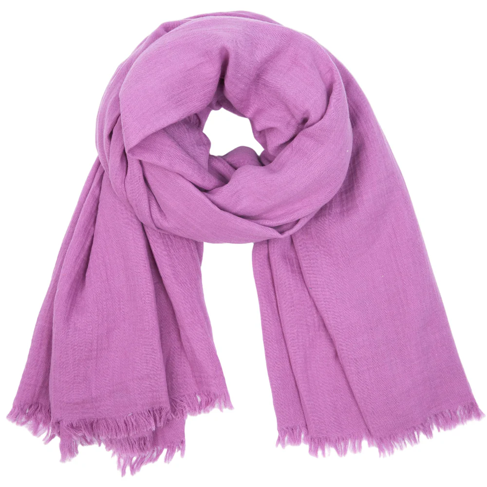 Saachi Cotton Fringed Light Scarves - 39" x 71" - Image 5