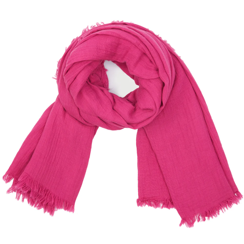 Saachi Cotton Fringed Light Scarves - 39" x 71" - Image 6
