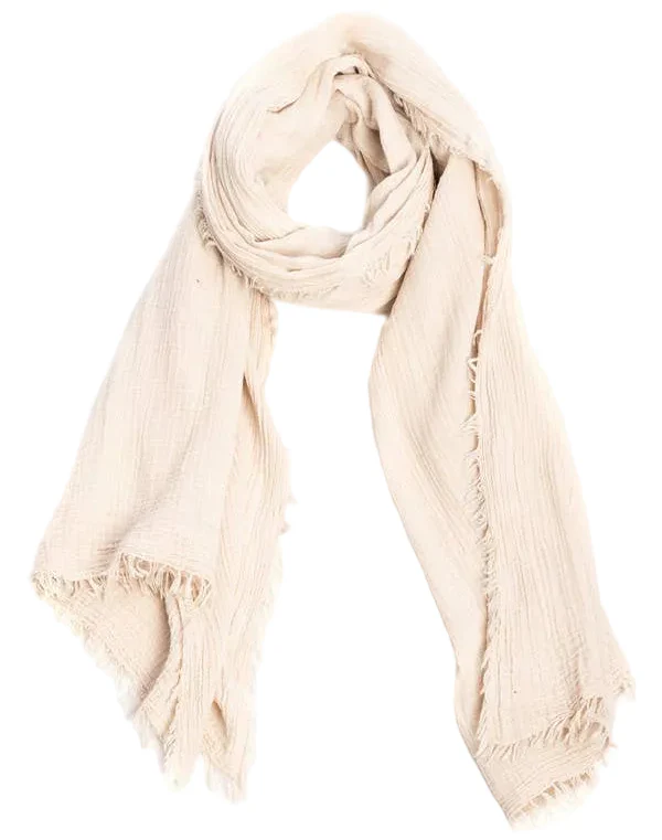 Saachi Cotton Fringed Light Scarves - 39" x 71" - Image 7