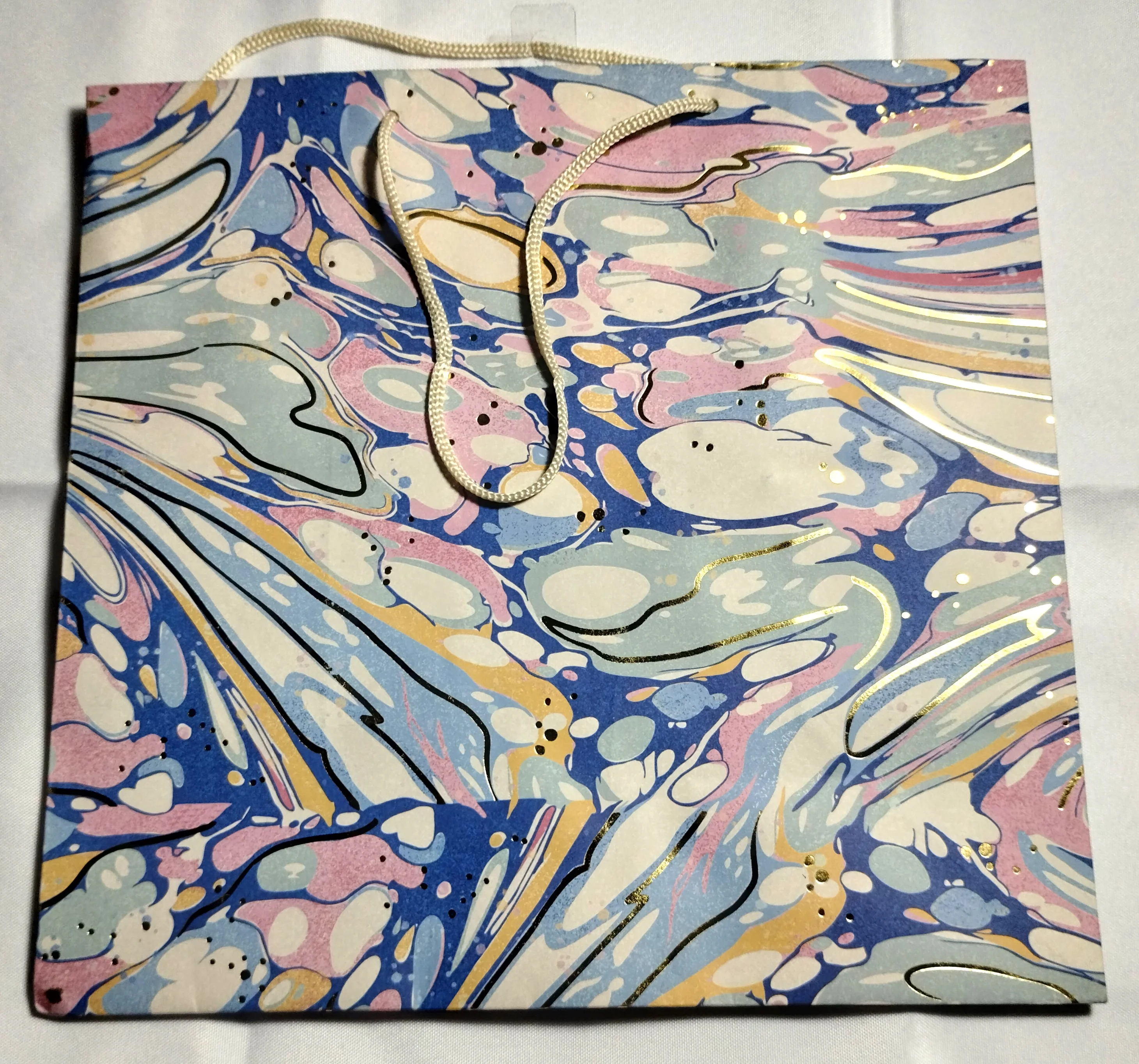 Pink/Blue Marble Gift Bag - Image 2