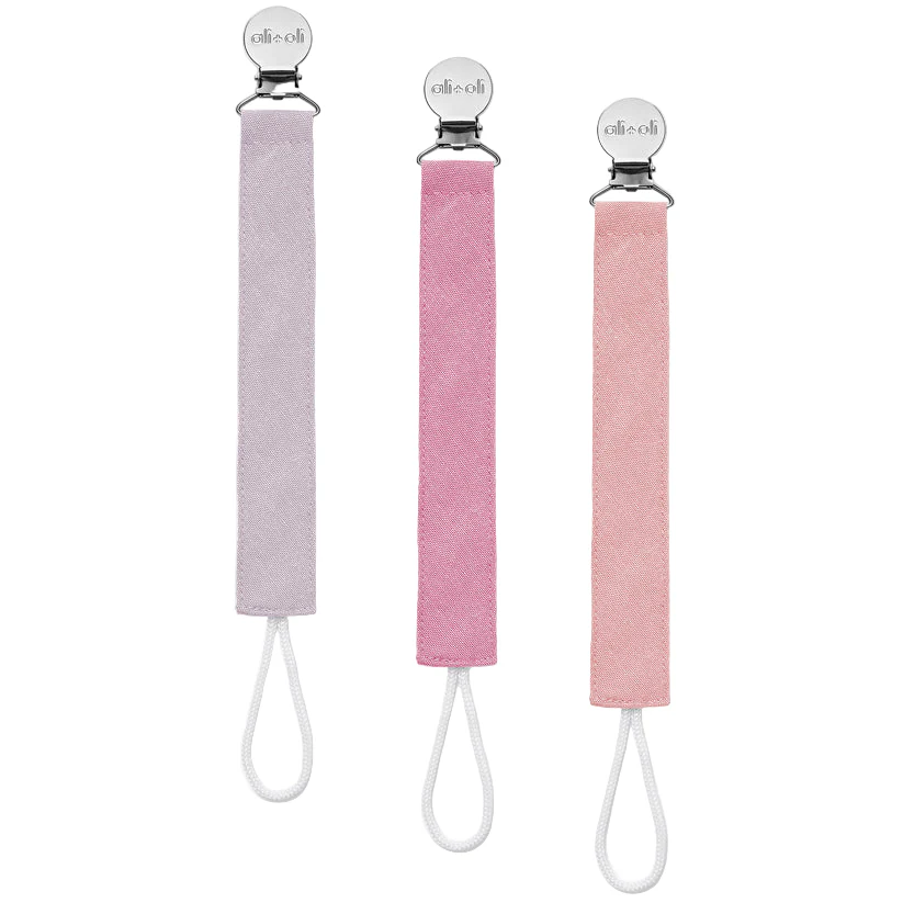 Ali + Oli Linen Pacifier Clips - 3 pc. - Image 2