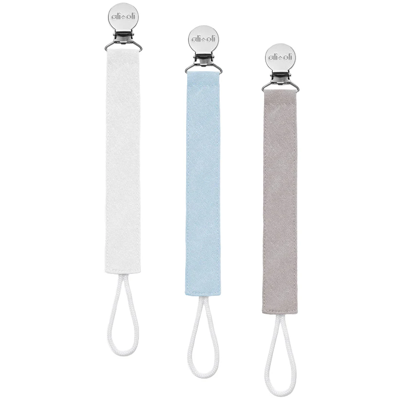 Ali + Oli Linen Pacifier Clips - 3 pc. - Image 3