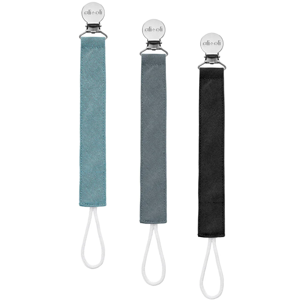 Ali + Oli Linen Pacifier Clips - 3 pc. - Image 4