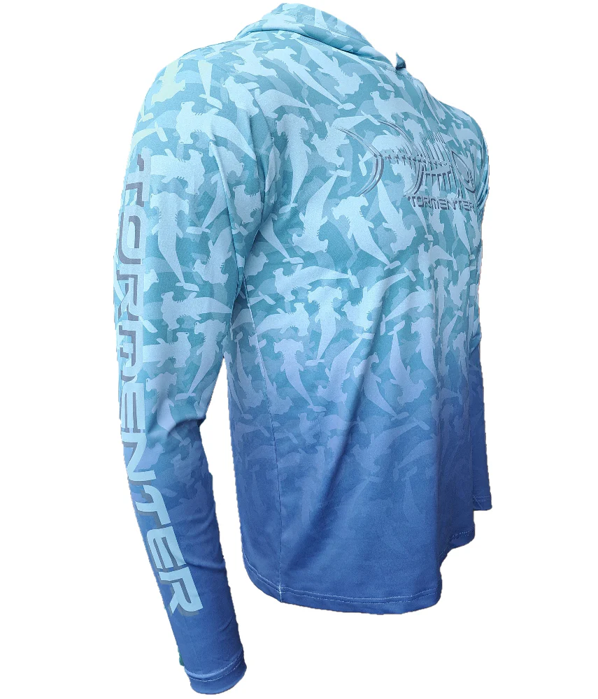 Tormenter SPF-50 Performance Hammerhead Camo Hoodies - Image 2