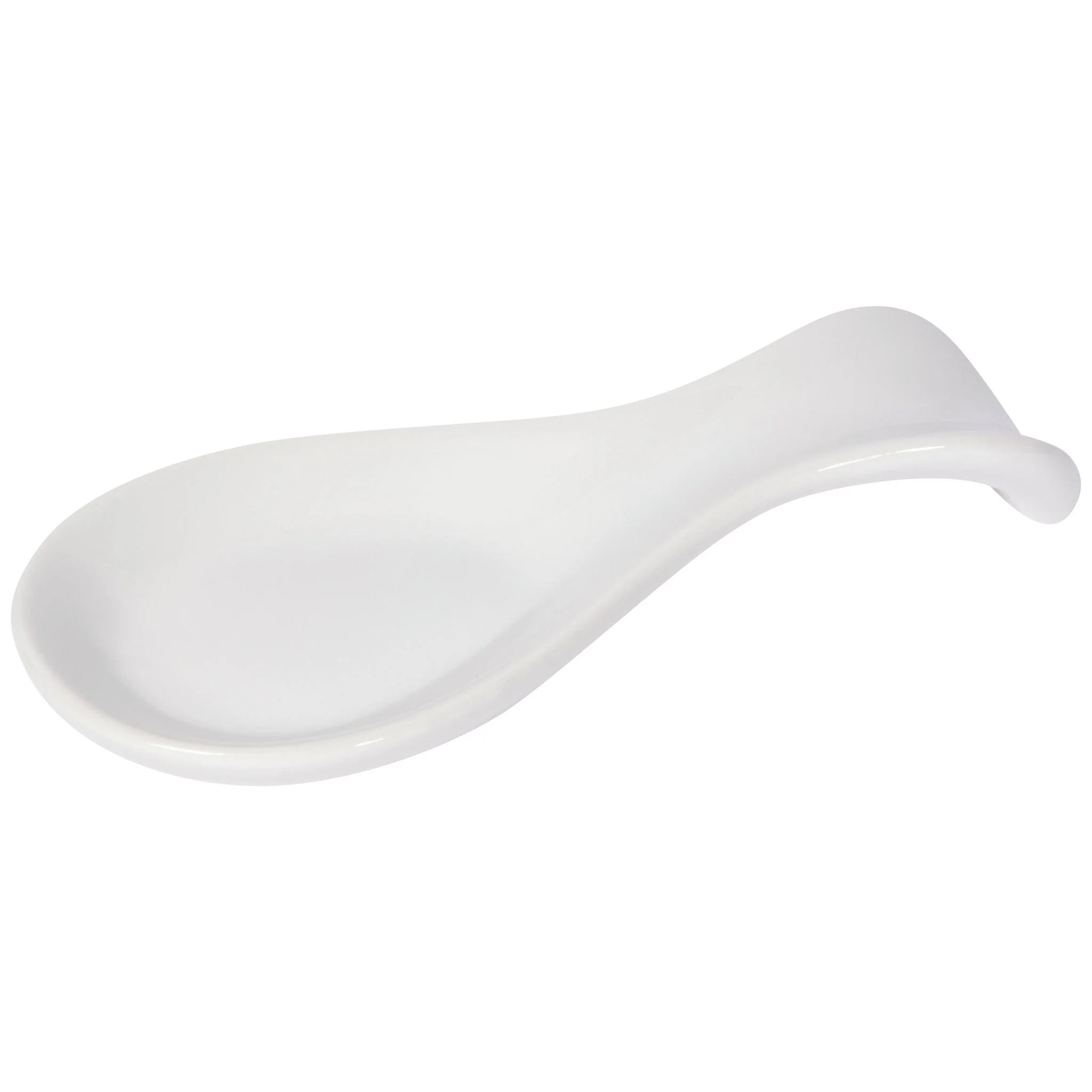 Now Designs Matte White Stoneware Spoon Rest