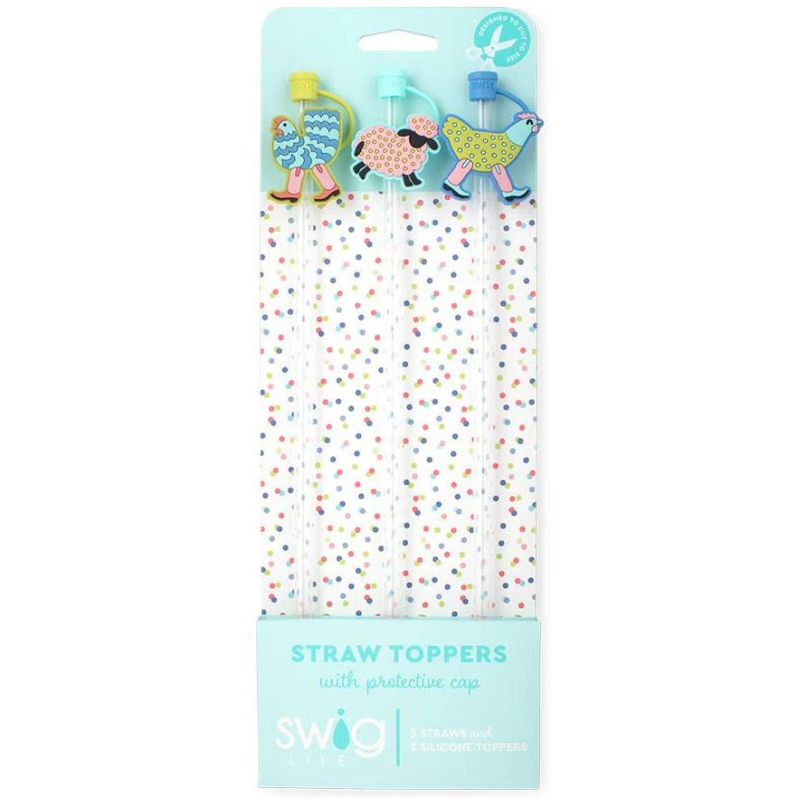 Swig Silicone Straw Toppers + Straws - 6 pc. - Image 2
