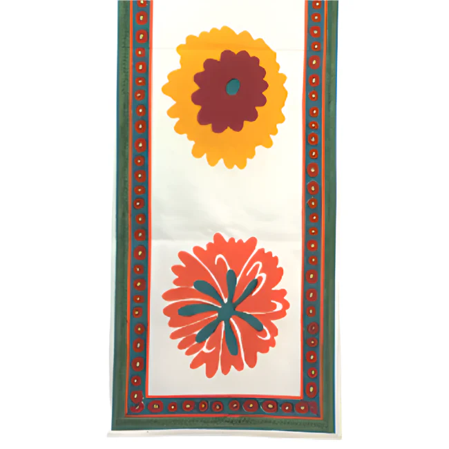 Pacific & Rose Block-Printed Cotton Table Runners - 14" x 90" - Image 6