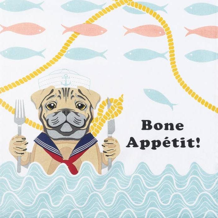 Nauti Dog Nautical Tea Towels - 19" x 28" - Image 3