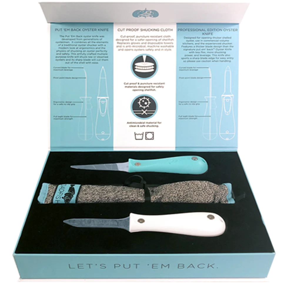 Toadfish Oyster Knives & Shucking Cloth Set - 3 pc. - Image 2
