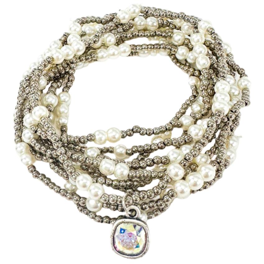 Pink Panache Ten-Strand Beaded Bracelet Set - 10 pc. - Image 2