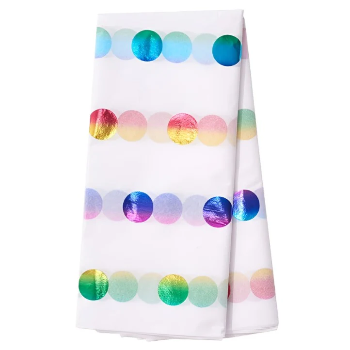 Tissue Paper - Rainbow Spots - 20" x 30" - 8 pc.