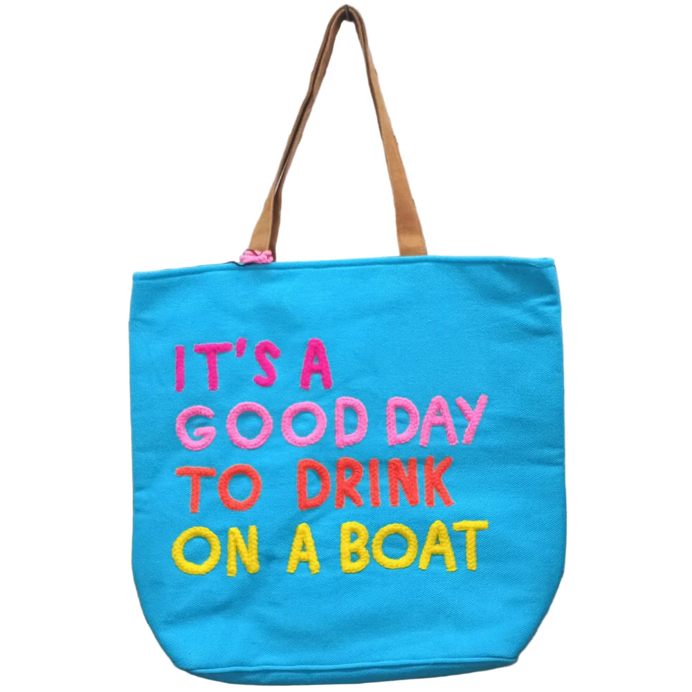Panache Apparel Embroidered Cotton Beach Totes - 14.5" x 17" - Image 2