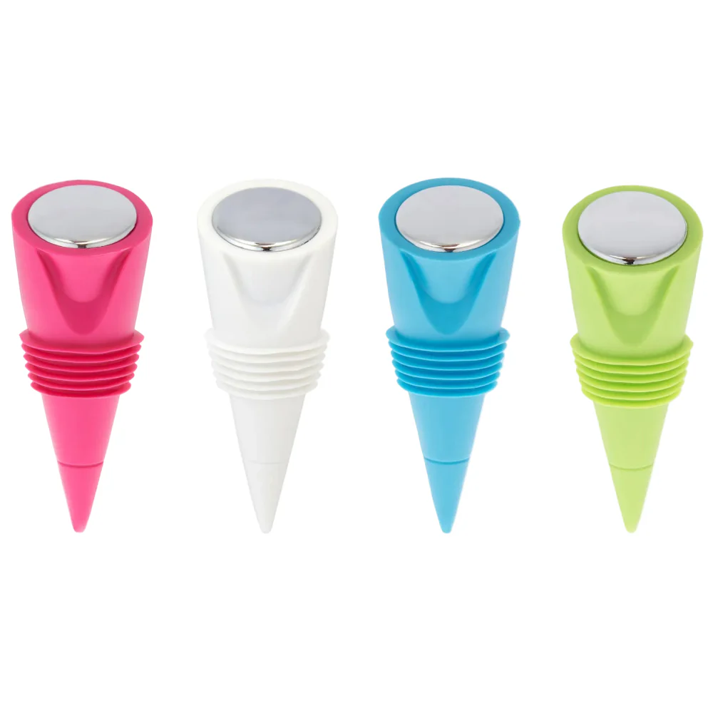 TRUE Cone-Shaped Silicone Wine Bottle Stoppers - 2 pc. - Image 2