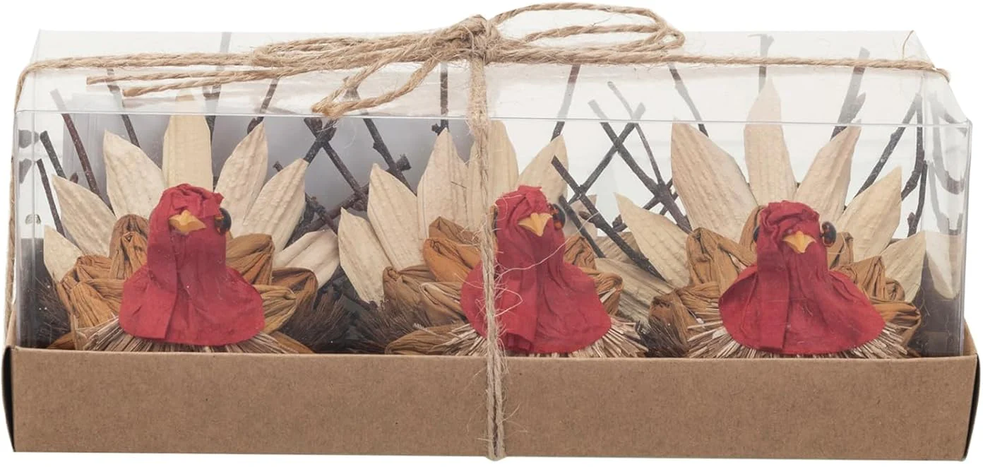 Mini Corn Husk Turkey Placecard Figurines - 3 pc. - Image 2