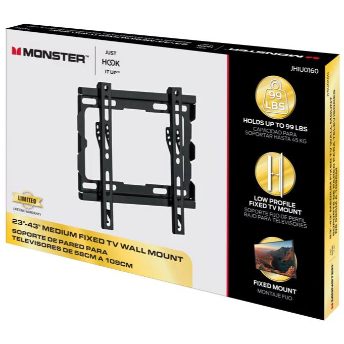 Monster Fixed TV Wall Mount (for 23-43" TV's) - Image 2