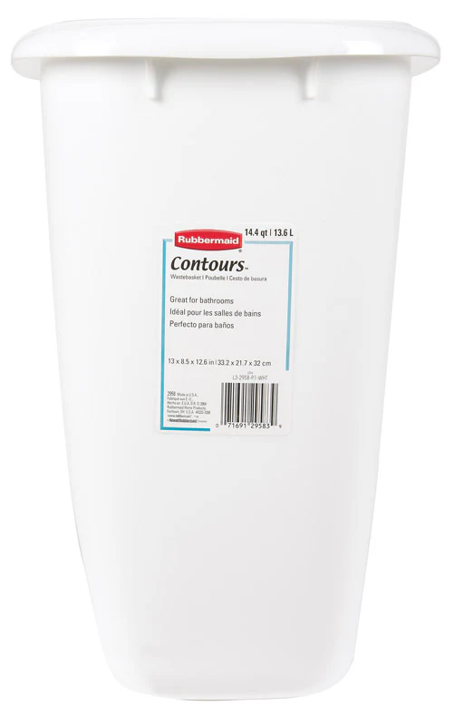 Rubbermaid Vanity Bathroom Wastebasket - Image 2
