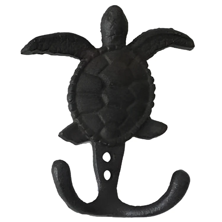 CB Home Cast Iron Distressed Sea Turtle Wall Hooks - 4.75" - Image 4